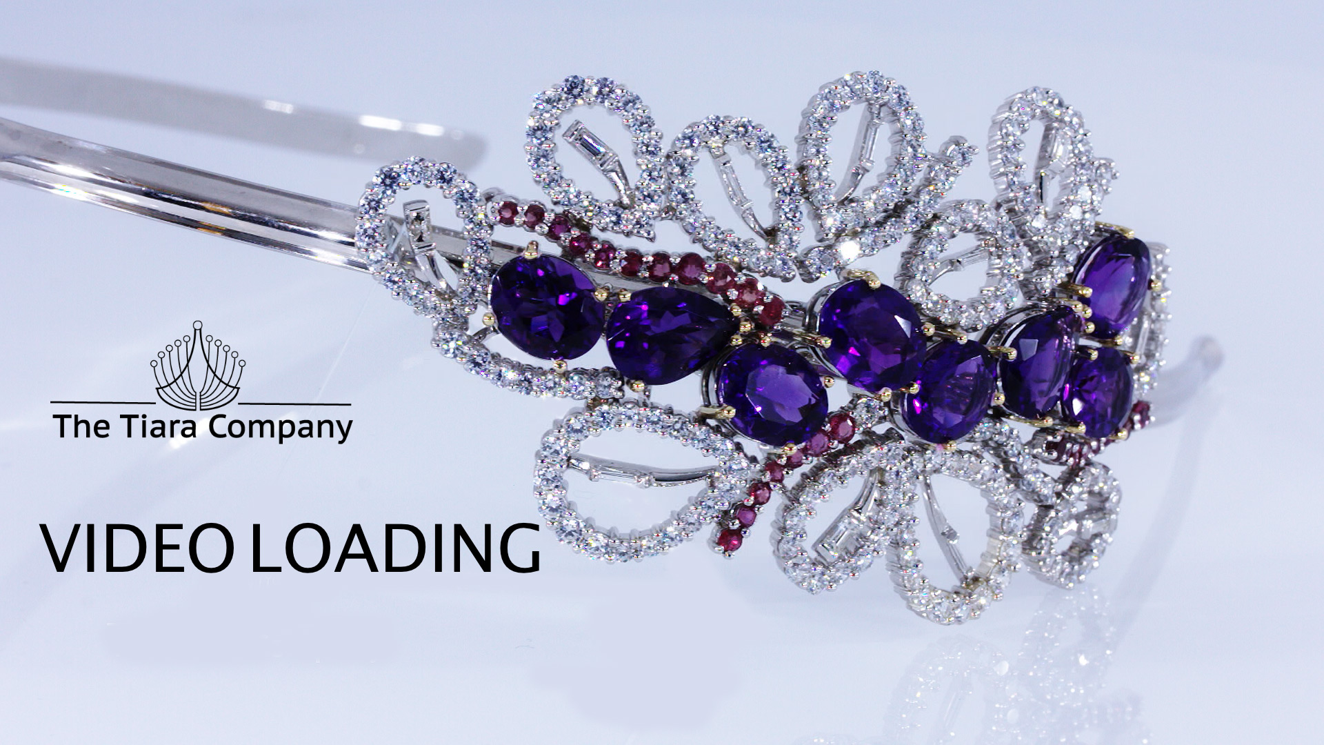 The Celine Tiara set with African Amethyst, Rubies and  display picture 3